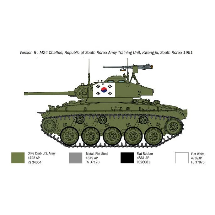 1/35 M24 Chaffee Korean War Plastic Model Kit