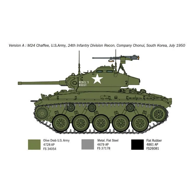 1/35 M24 Chaffee Korean War Plastic Model Kit