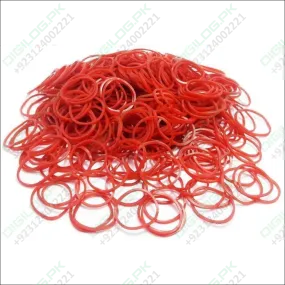 200 Gram - 2.5cm 1 Small Rubber Bands Bulk Elastic Wide Money Rubber Bands (red)