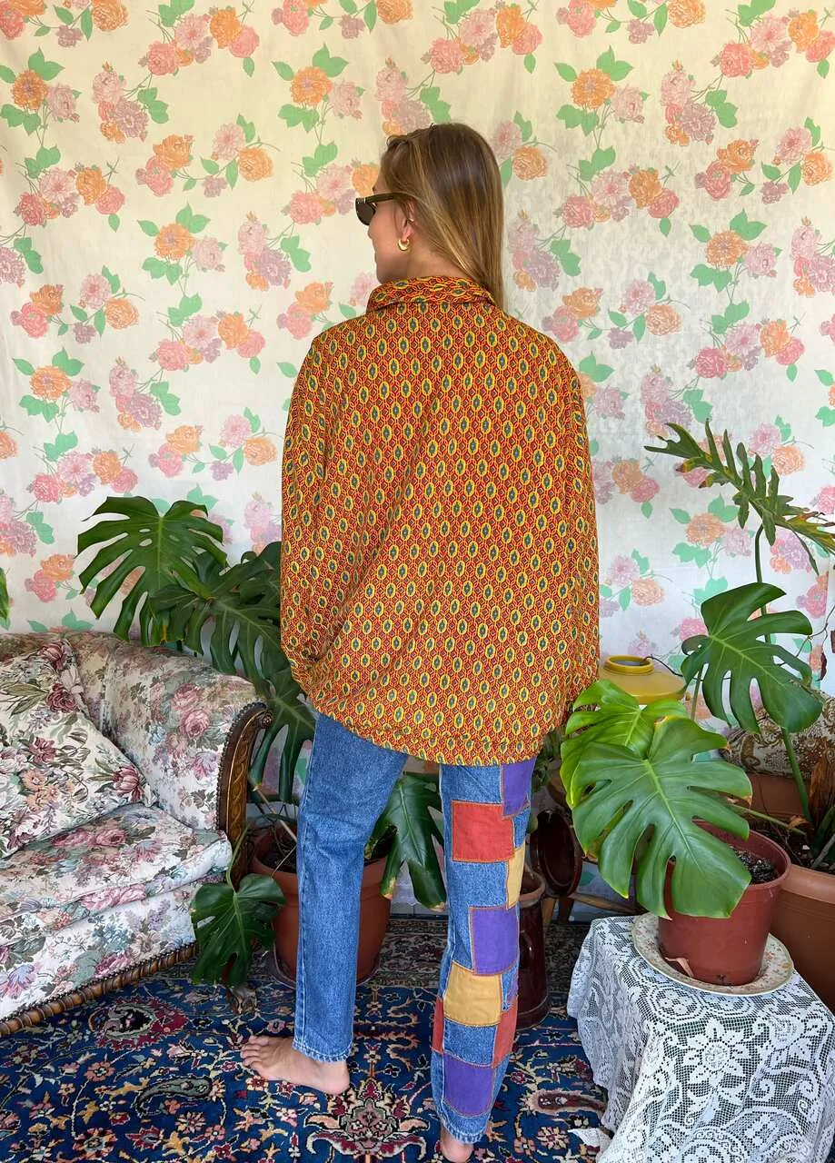 90's Unique Printed Jacket