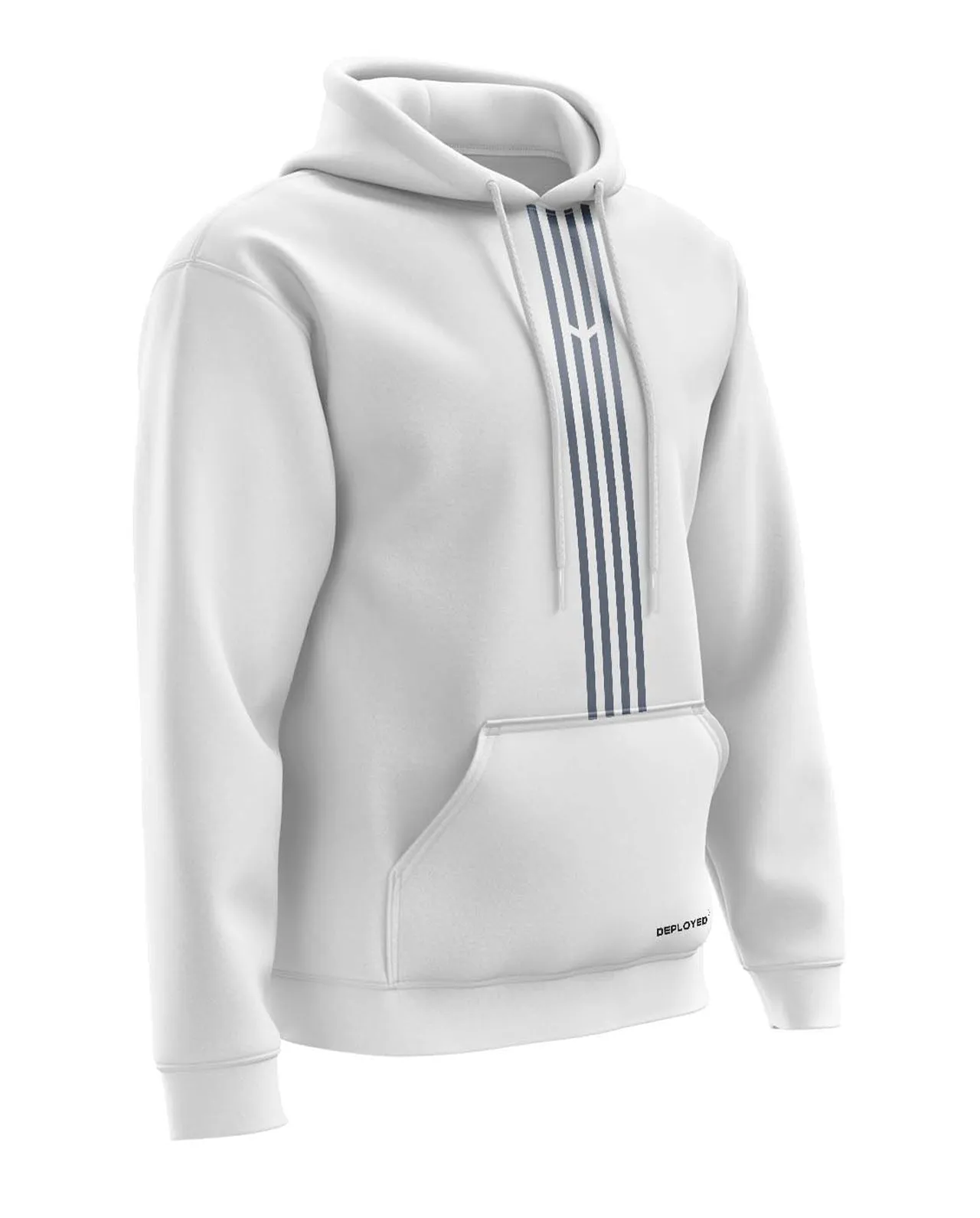 Aero Armour Organic Logo Stripe Snow Soft Premium Hoodie