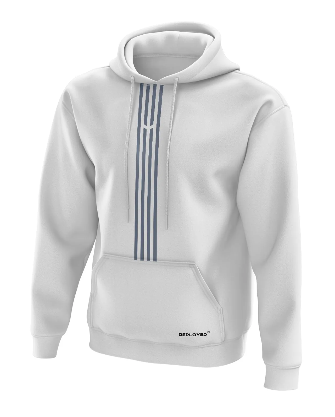 Aero Armour Organic Logo Stripe Snow Soft Premium Hoodie