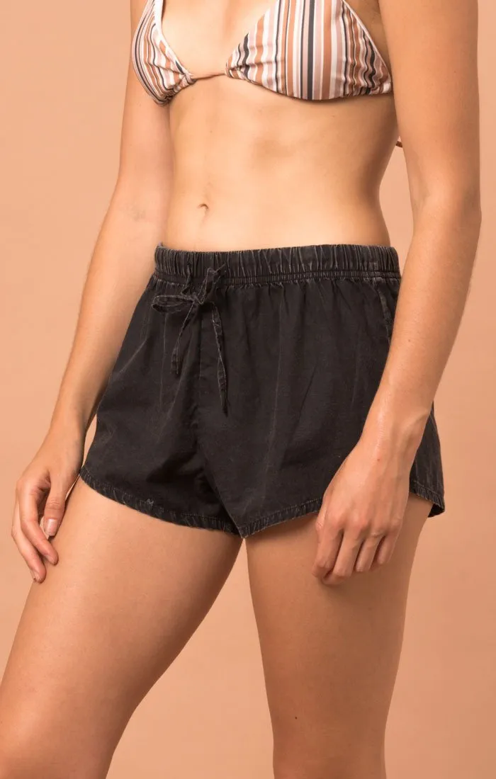 Afends Womens Sunday - Black Acid - Easy Shorts