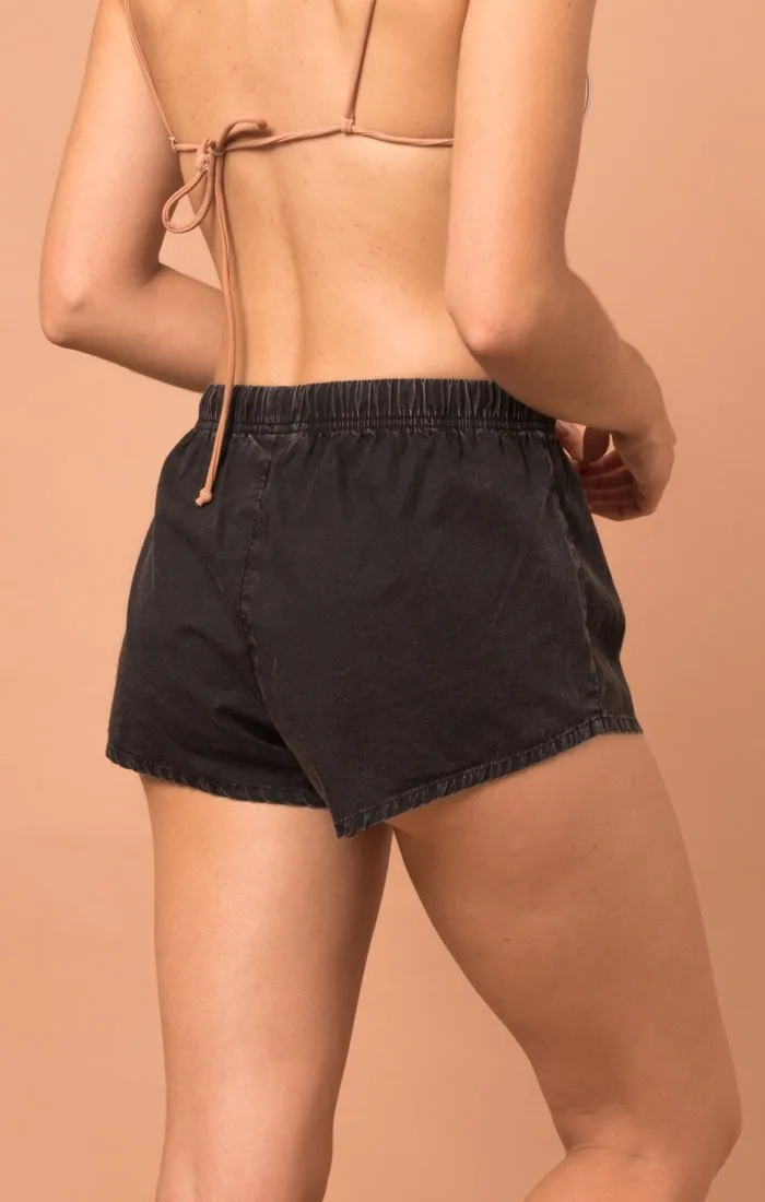 Afends Womens Sunday - Black Acid - Easy Shorts