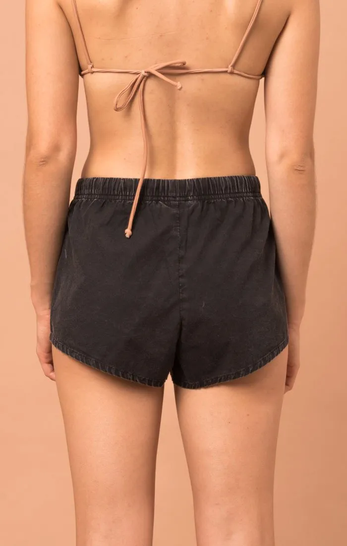 Afends Womens Sunday - Black Acid - Easy Shorts