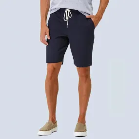 Aidase Mens Blue Summer Shorts Plus Size Cotton Casual Shorts Thin Loose Sportswear Running Training Cycling Gym Shorts Breeches Xxxl