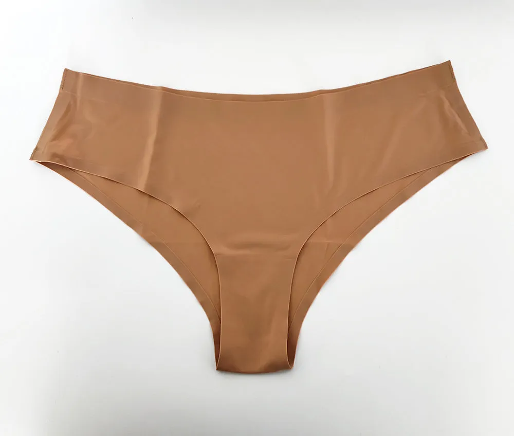 Bras & Honey Invisible Stretch Hipster Panty, Caramel 3 Pack