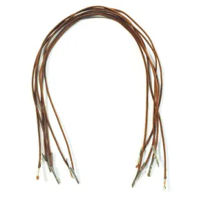 Brown Hat Elastic Prongs x 6