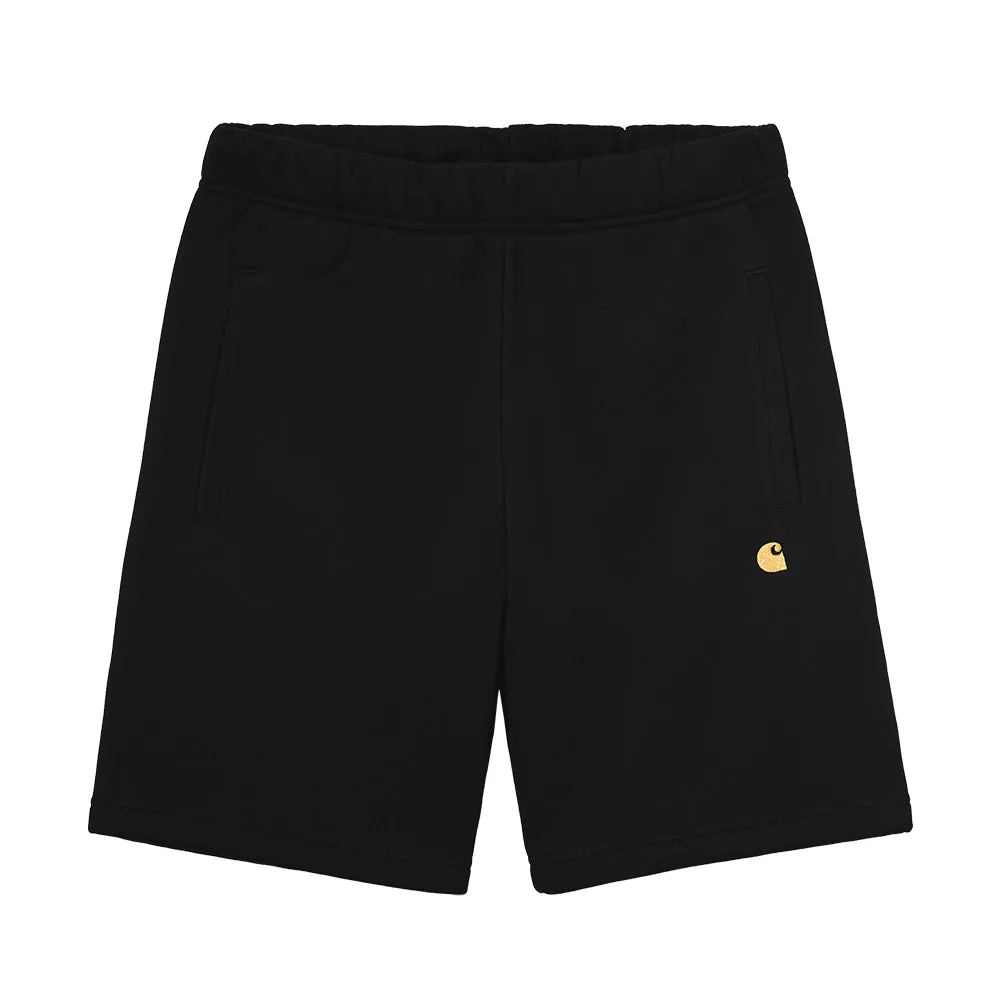 CARHARTT WIP CHASE SWEAT SHORT // BLACK/GOLD