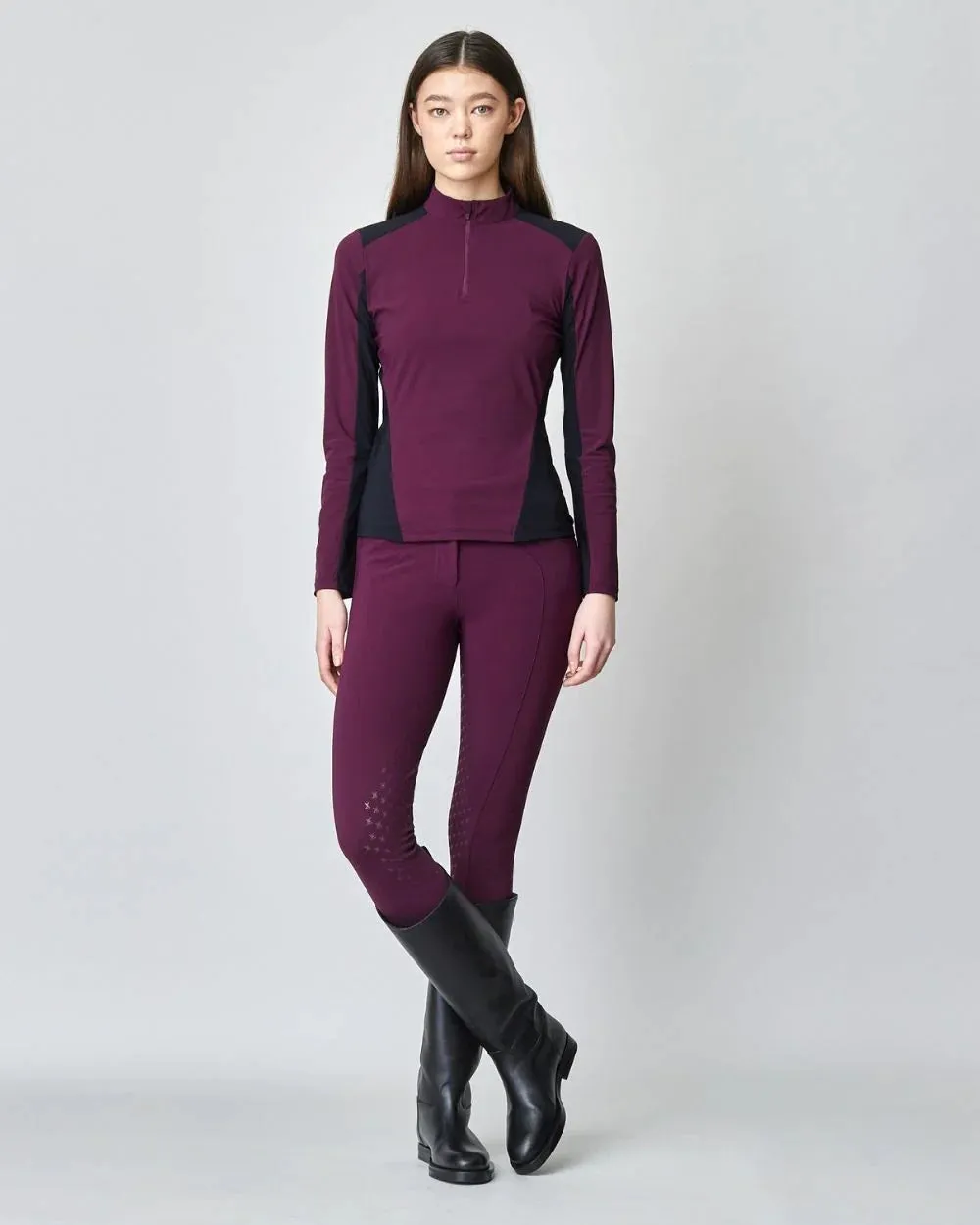 Compression Performance Breeches Burgundy