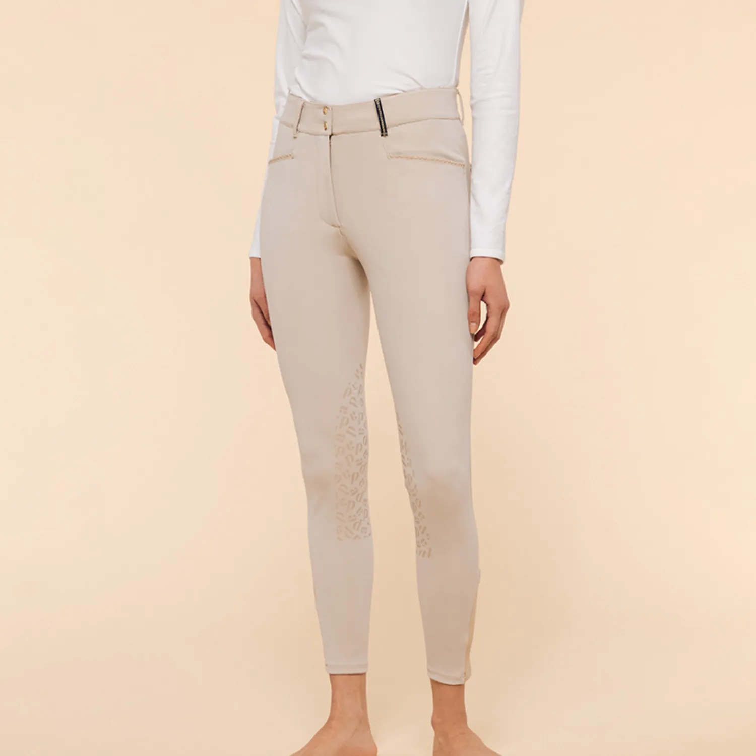 Dada Sport Giovani Grip Knee Grip Breeches, Beige