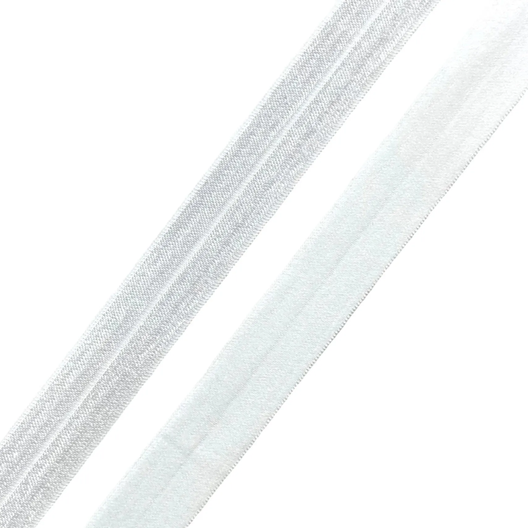 Fold-Over Elastic - Satin/Matte White (By the Yard)