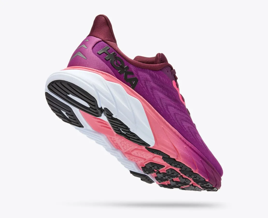 Hoka Womens Arahi 6-Grape Wine / Beautyberry (1123195-GWBY)