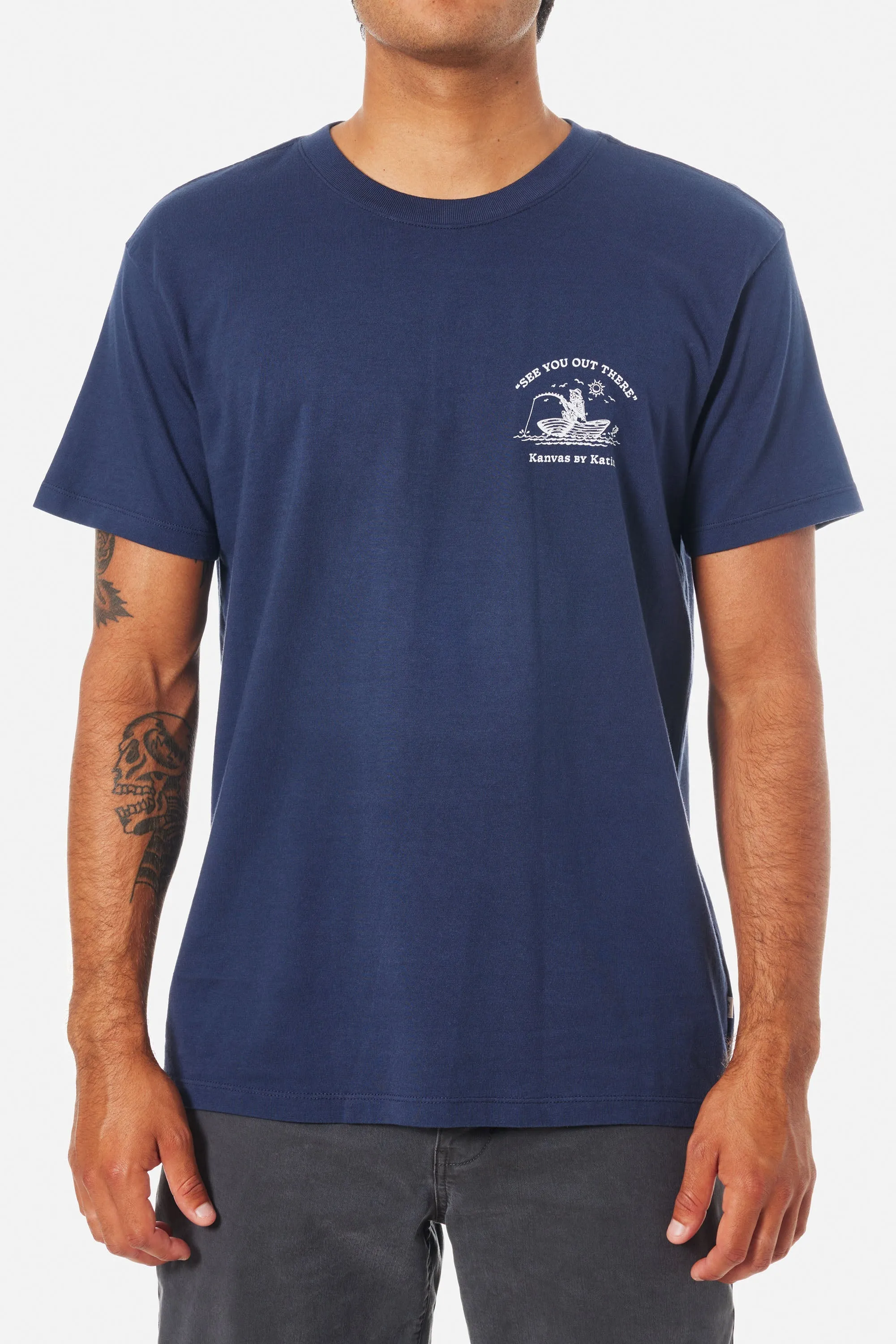 KATIN CAST OFF TEE - INDIGO