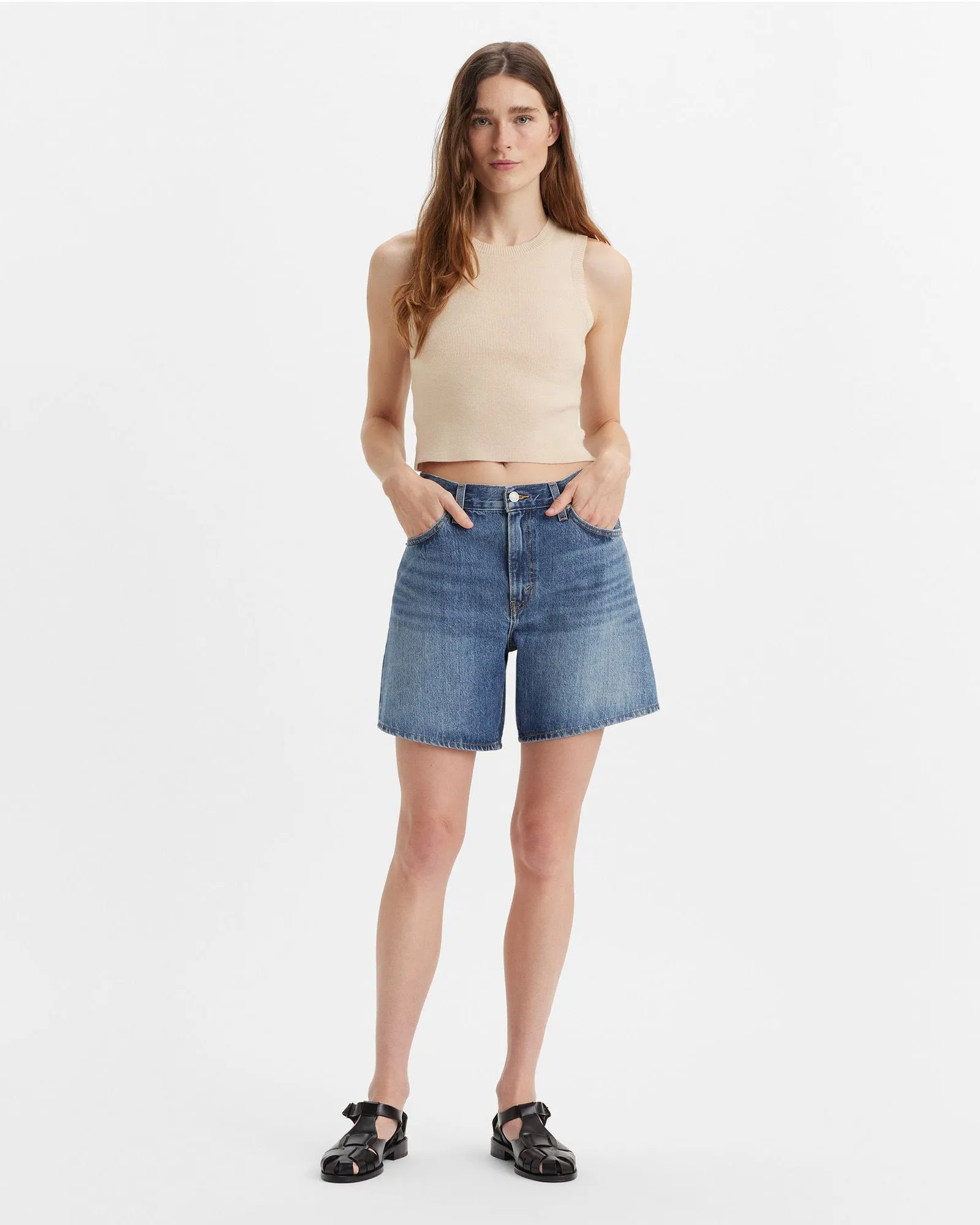 Levi's® Womens High Baggy Shorts - Worn Memory