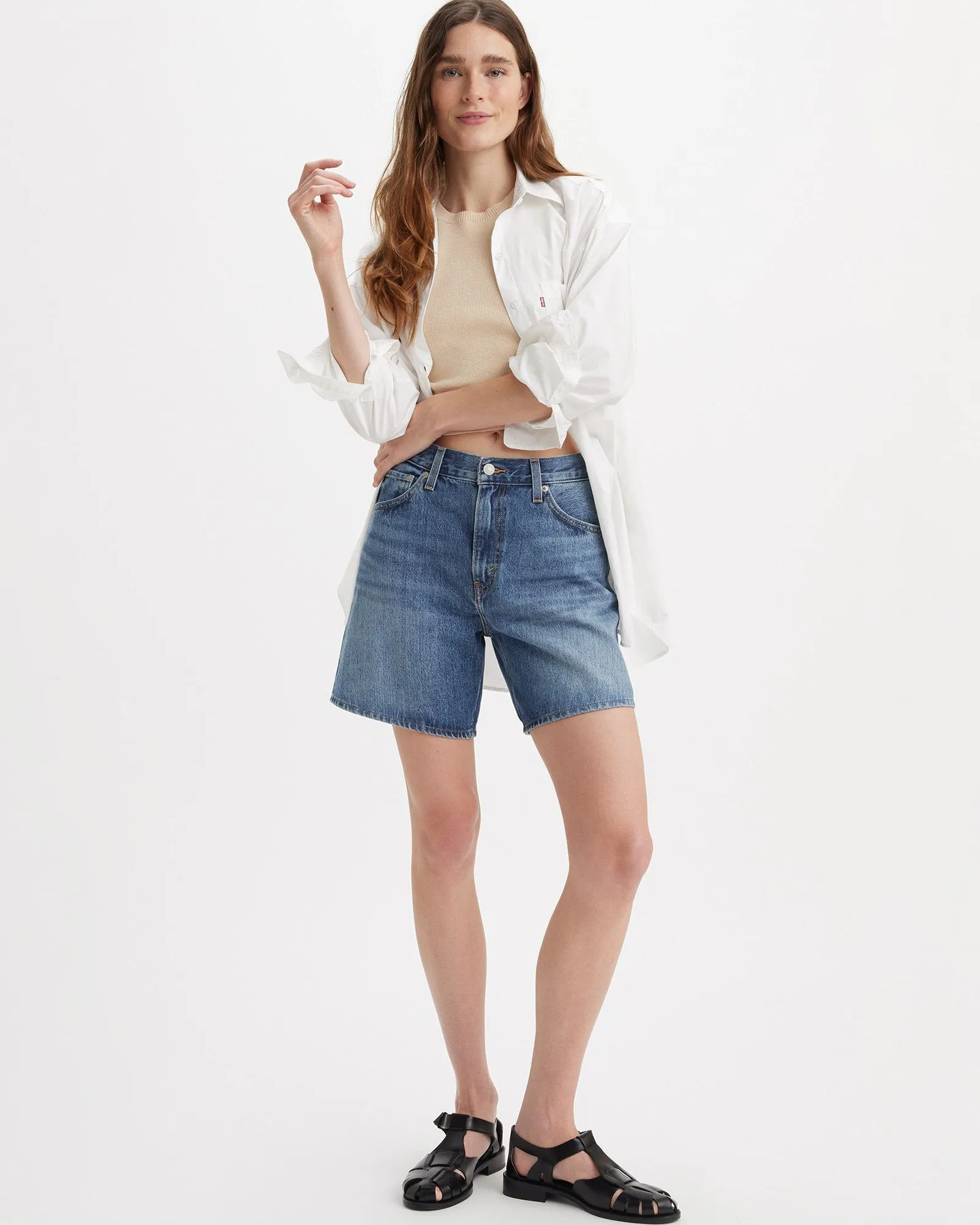 Levi's® Womens High Baggy Shorts - Worn Memory