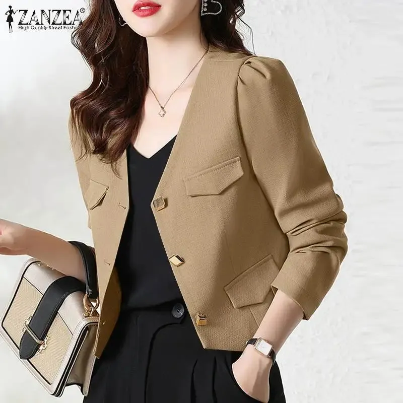 Long Sleeve Buttons Thin Coat Outwear Clothes