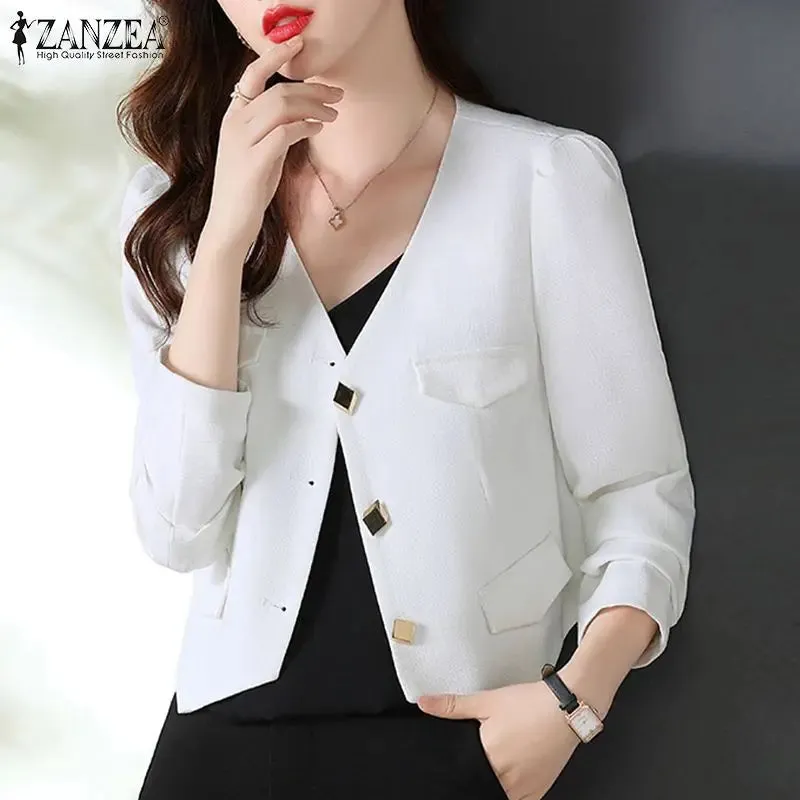 Long Sleeve Buttons Thin Coat Outwear Clothes