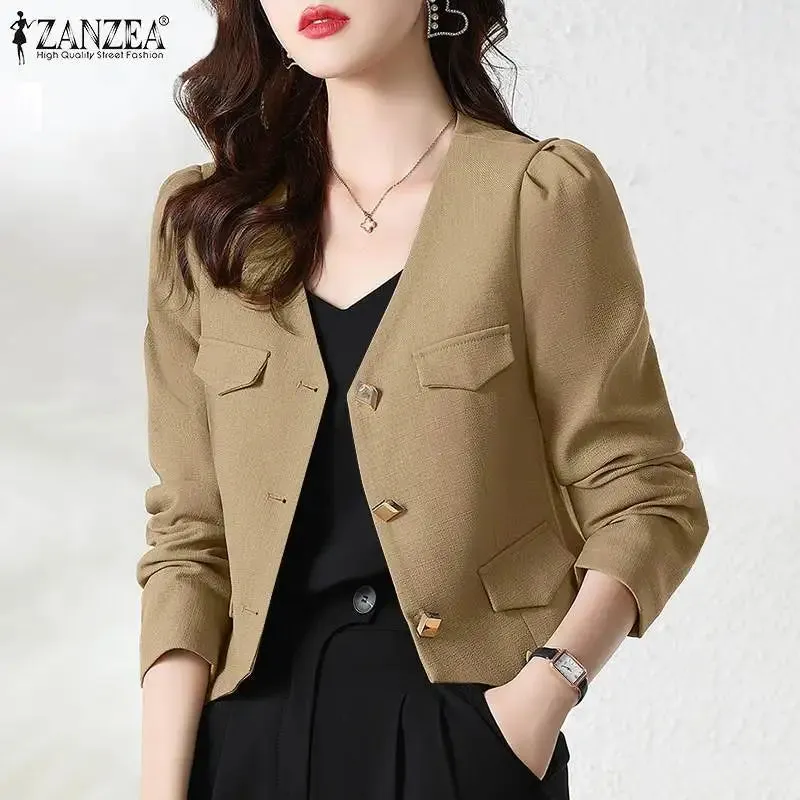 Long Sleeve Buttons Thin Coat Outwear Clothes