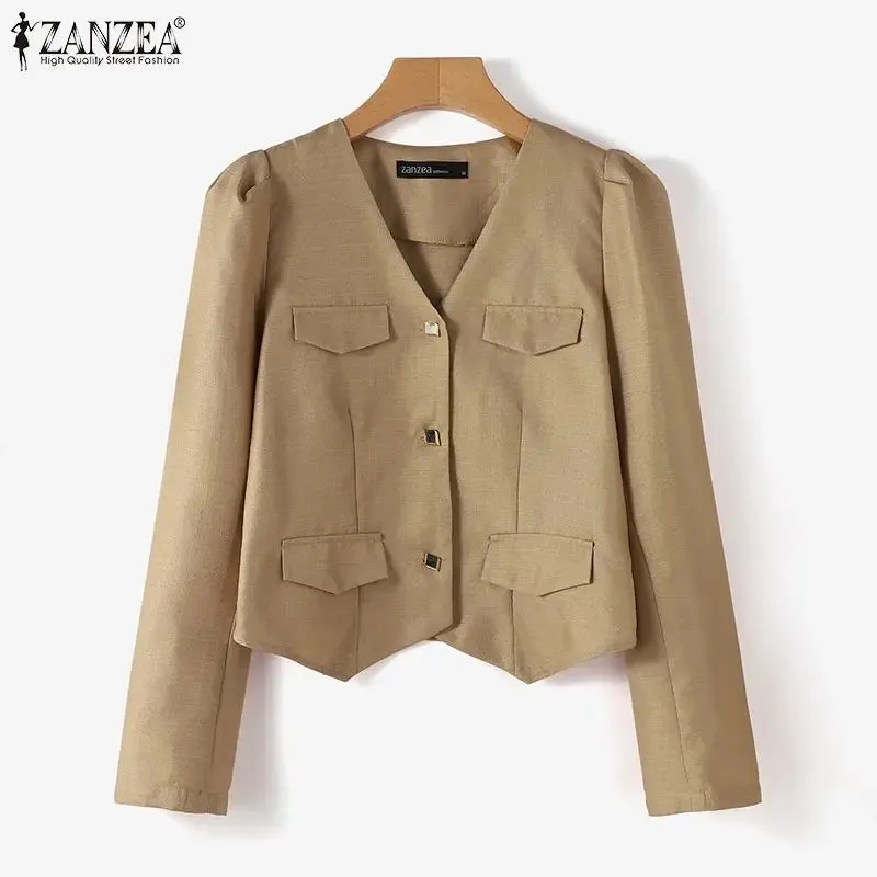 Long Sleeve Buttons Thin Coat Outwear Clothes