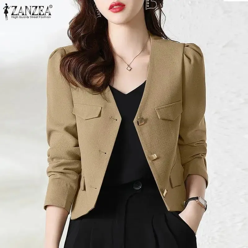 Long Sleeve Buttons Thin Coat Outwear Clothes