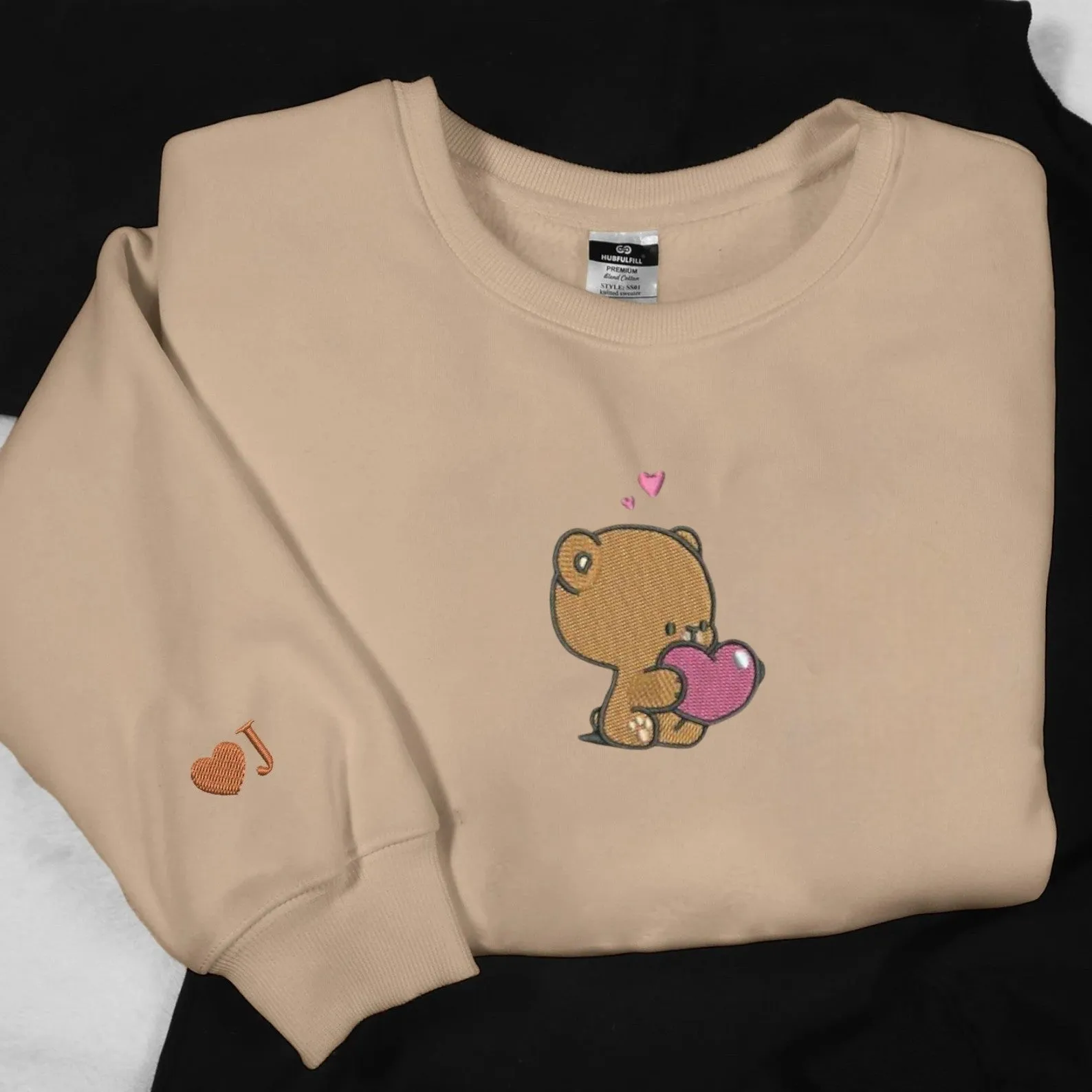 Matching Couple Hoodies -  Loving Bears Custom Embroidered Sweatshirts For Couples