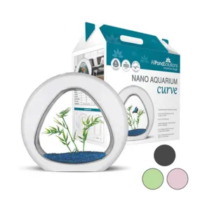 Nano Curve Acrylic Fish Tank 6L In White or Black