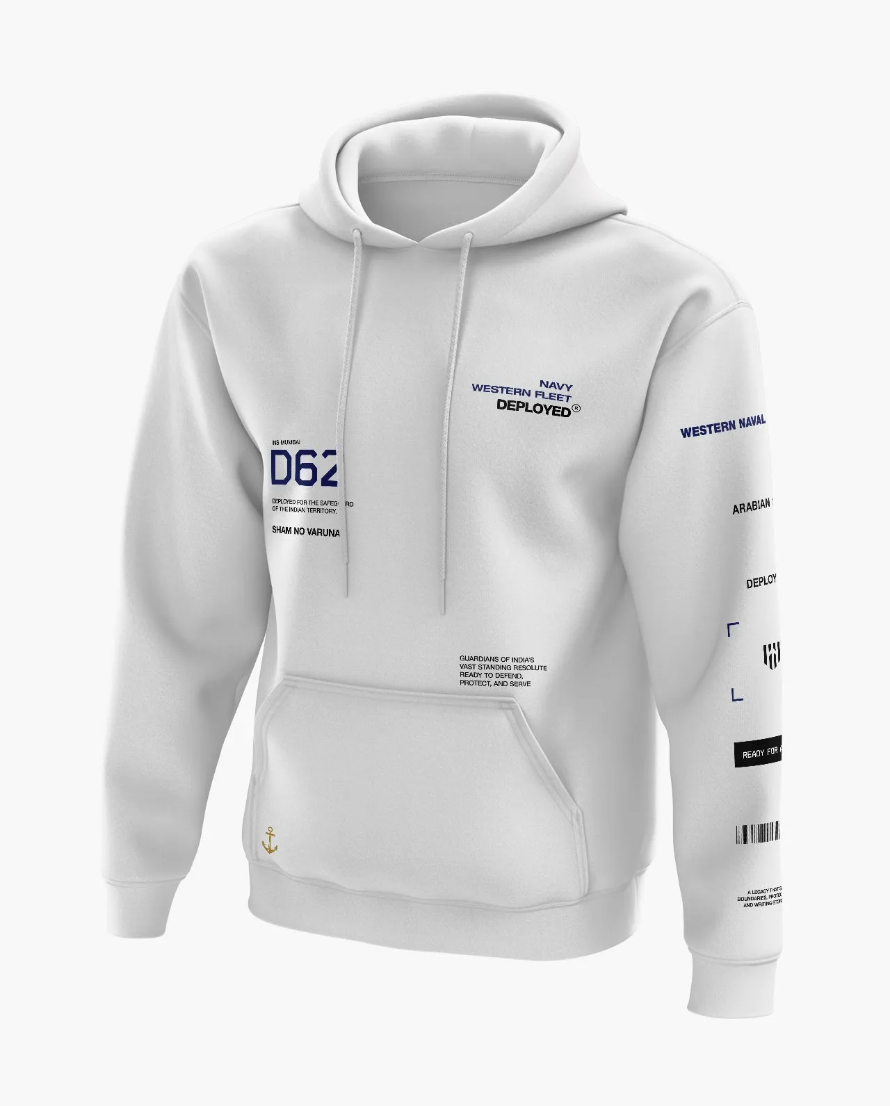 Navy Deployed Snow Soft Premium Hoodie