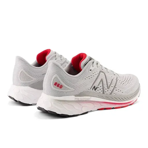 New Balance Mens 860S13 Wide- Light Aluminum/True Red/Black (M860S13)