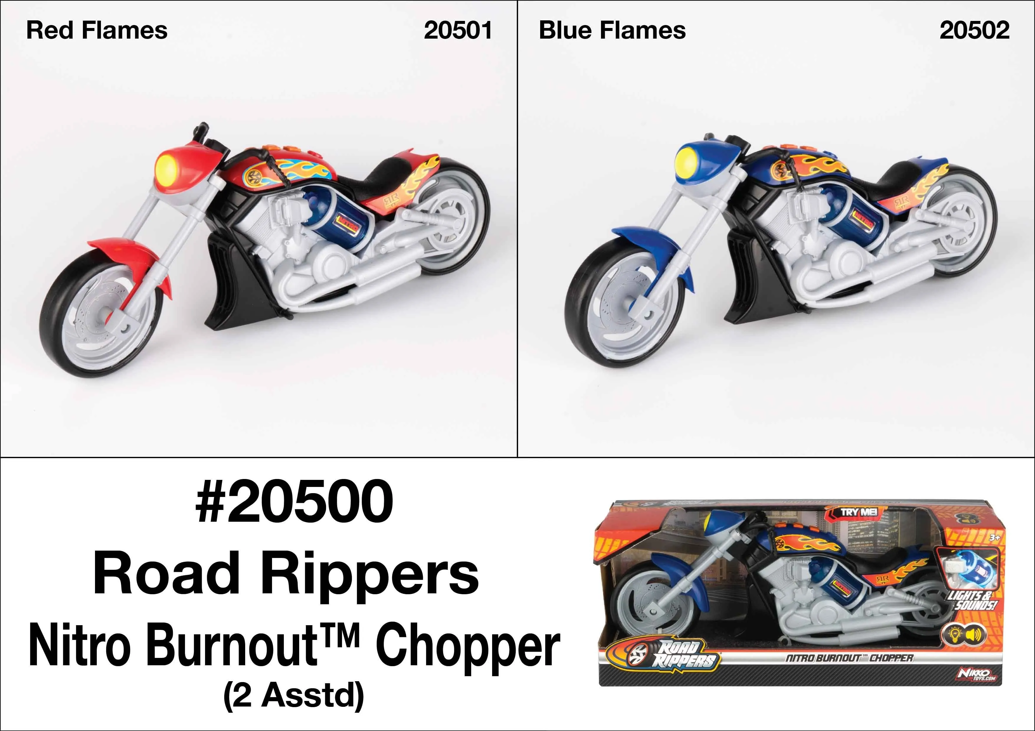 Nikko Road Rippers Nitro Burnout Chopper Assorted Styles