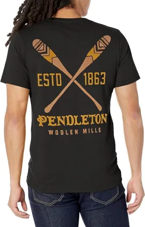 Pendleton MEN'S PADDLE GRAPHIC TEE - BLACK/BROWN