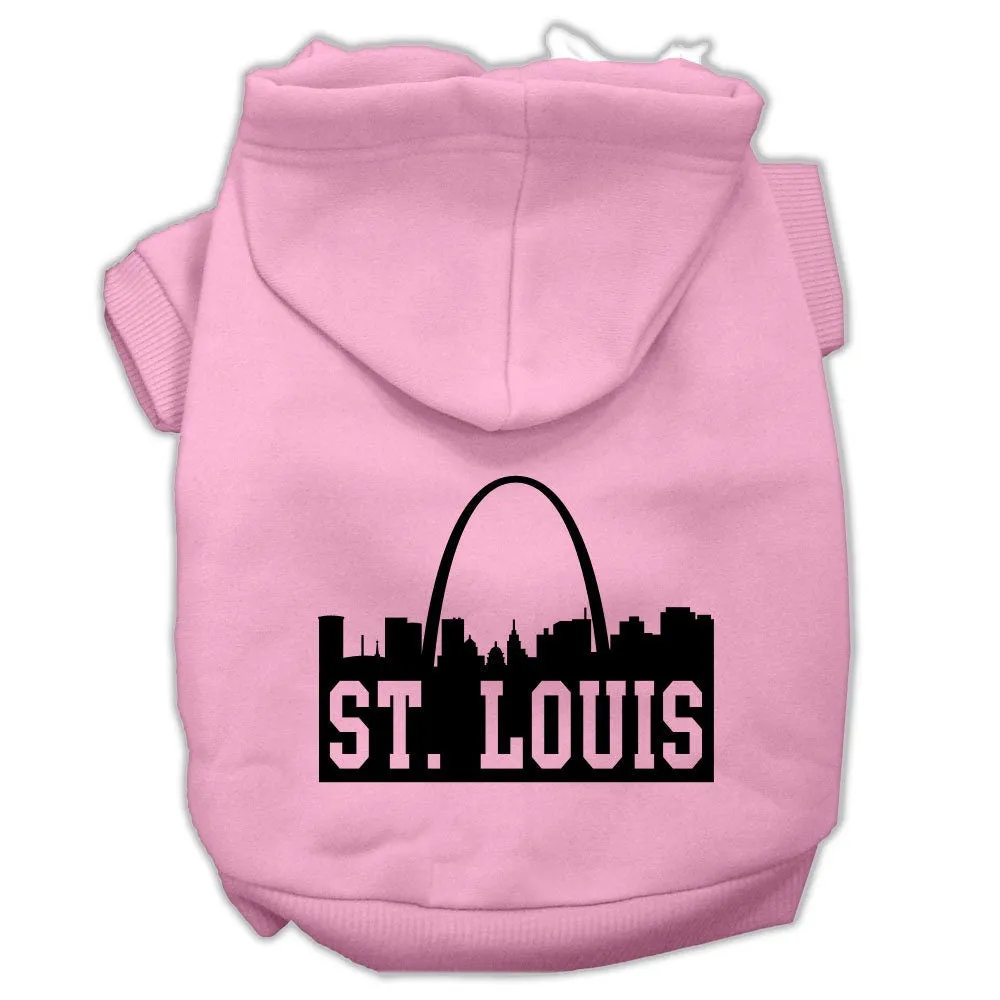 Pet Dog & Cat Hoodie Screen Printed, "St. Louis Skyline"