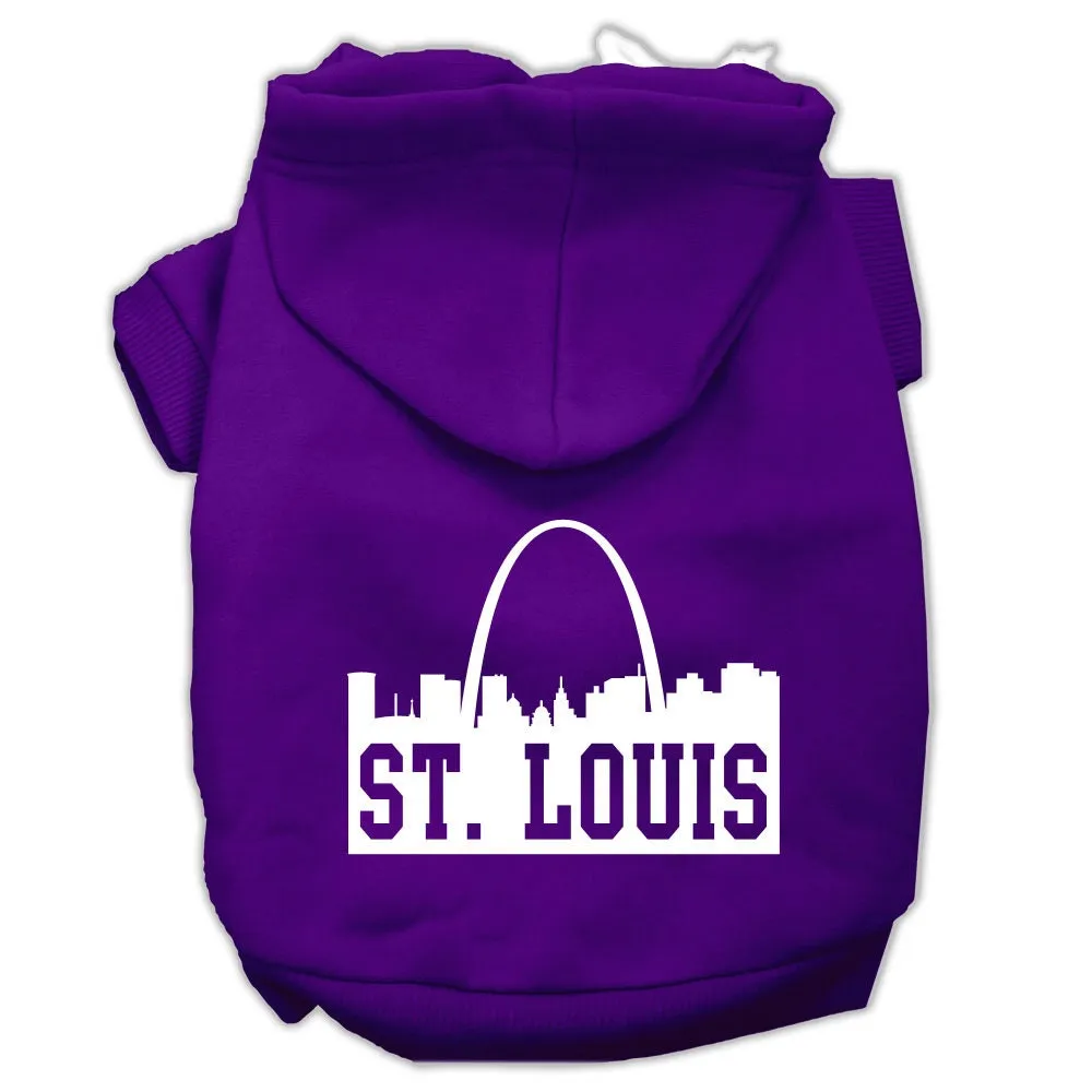 Pet Dog & Cat Hoodie Screen Printed, "St. Louis Skyline"