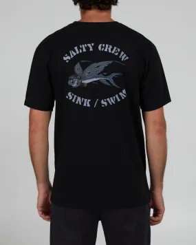 Salty Crew Kamikaze S/S Premium Tee - BLACK