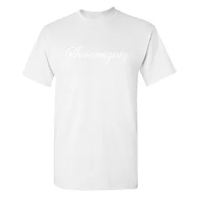 Sovereignty - T-Shirt - White w/ White - 2XL