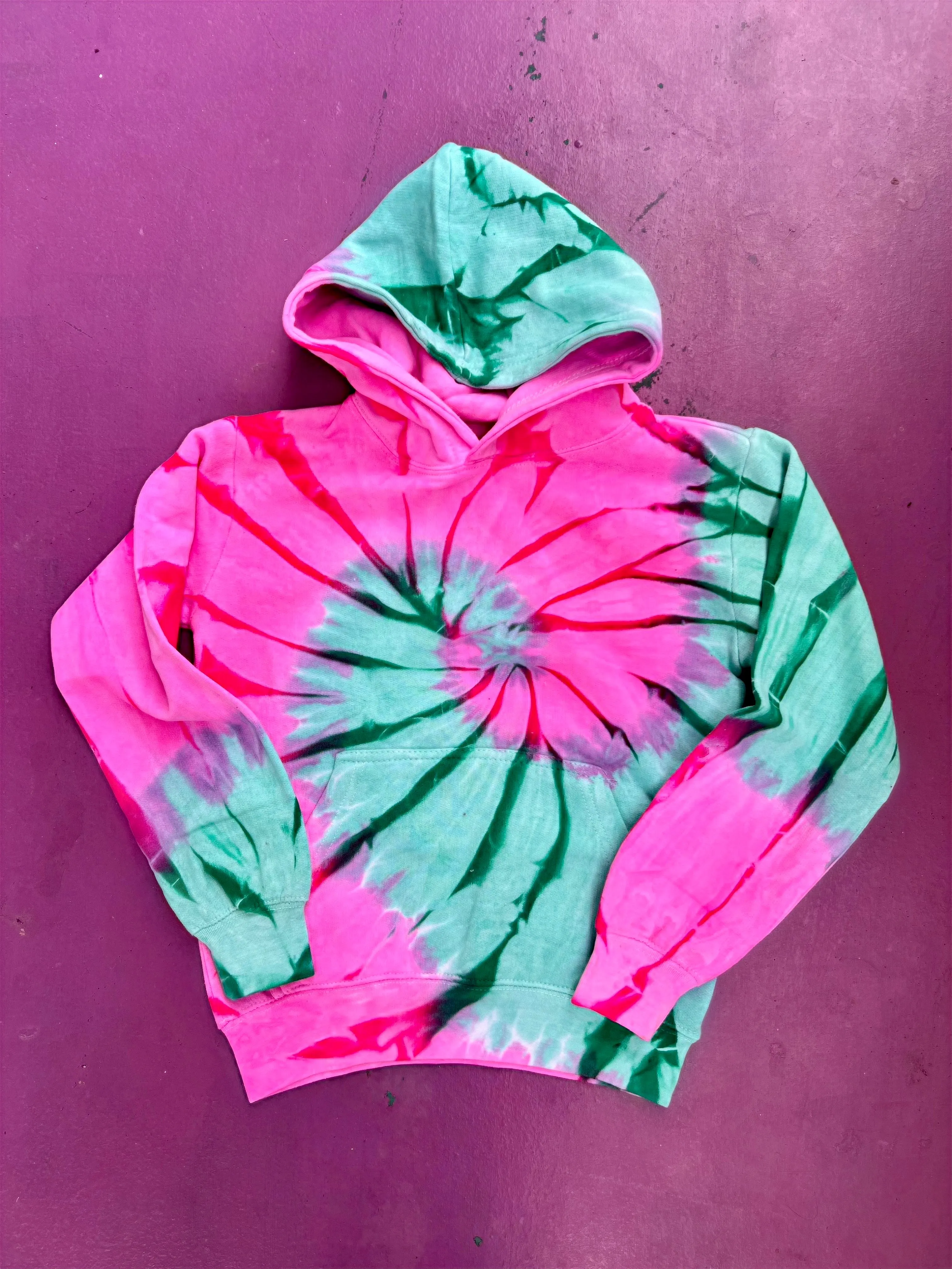 Spider Swirl Tie-Dye Hoodie - Youth