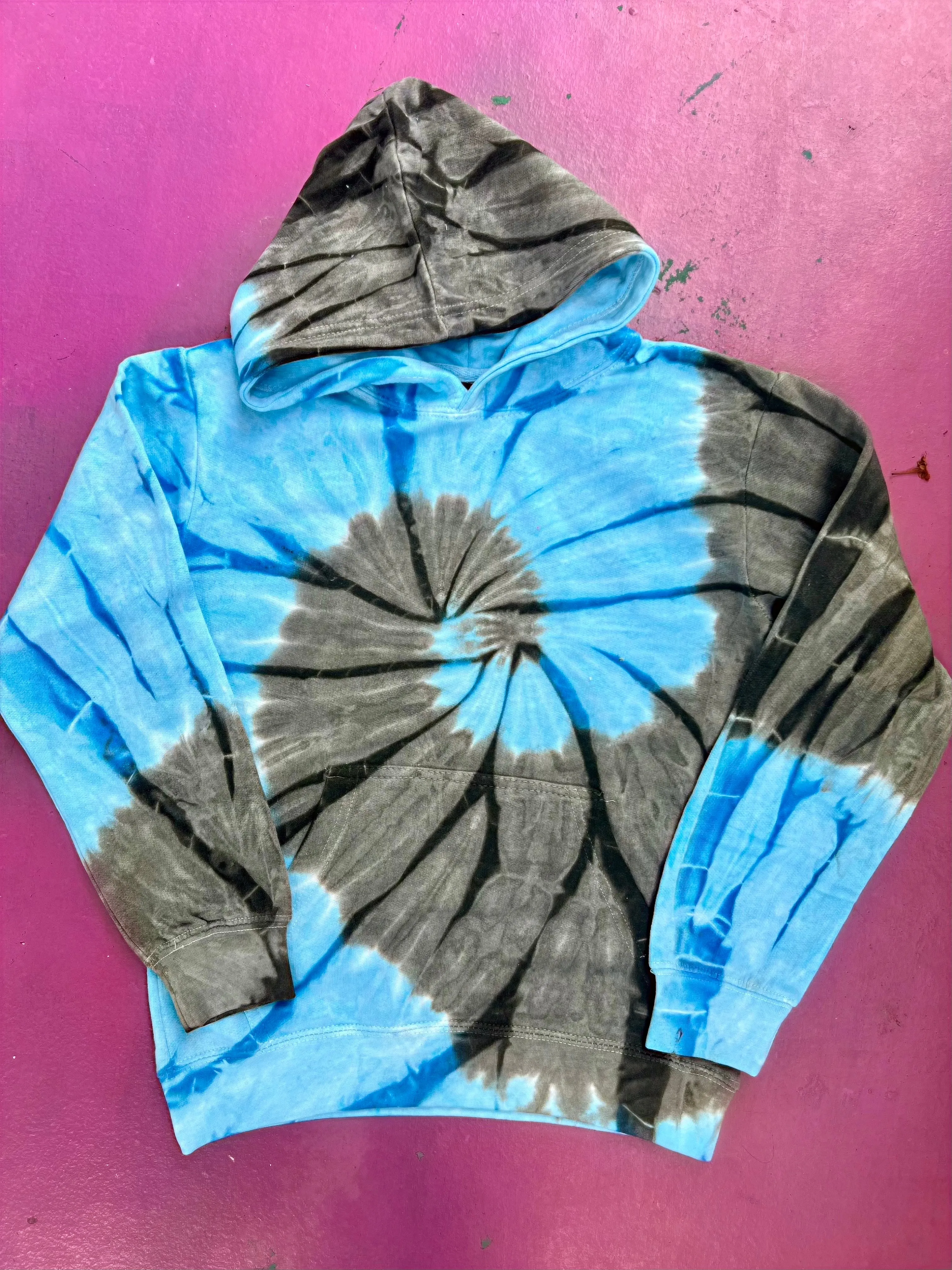 Spider Swirl Tie-Dye Hoodie - Youth