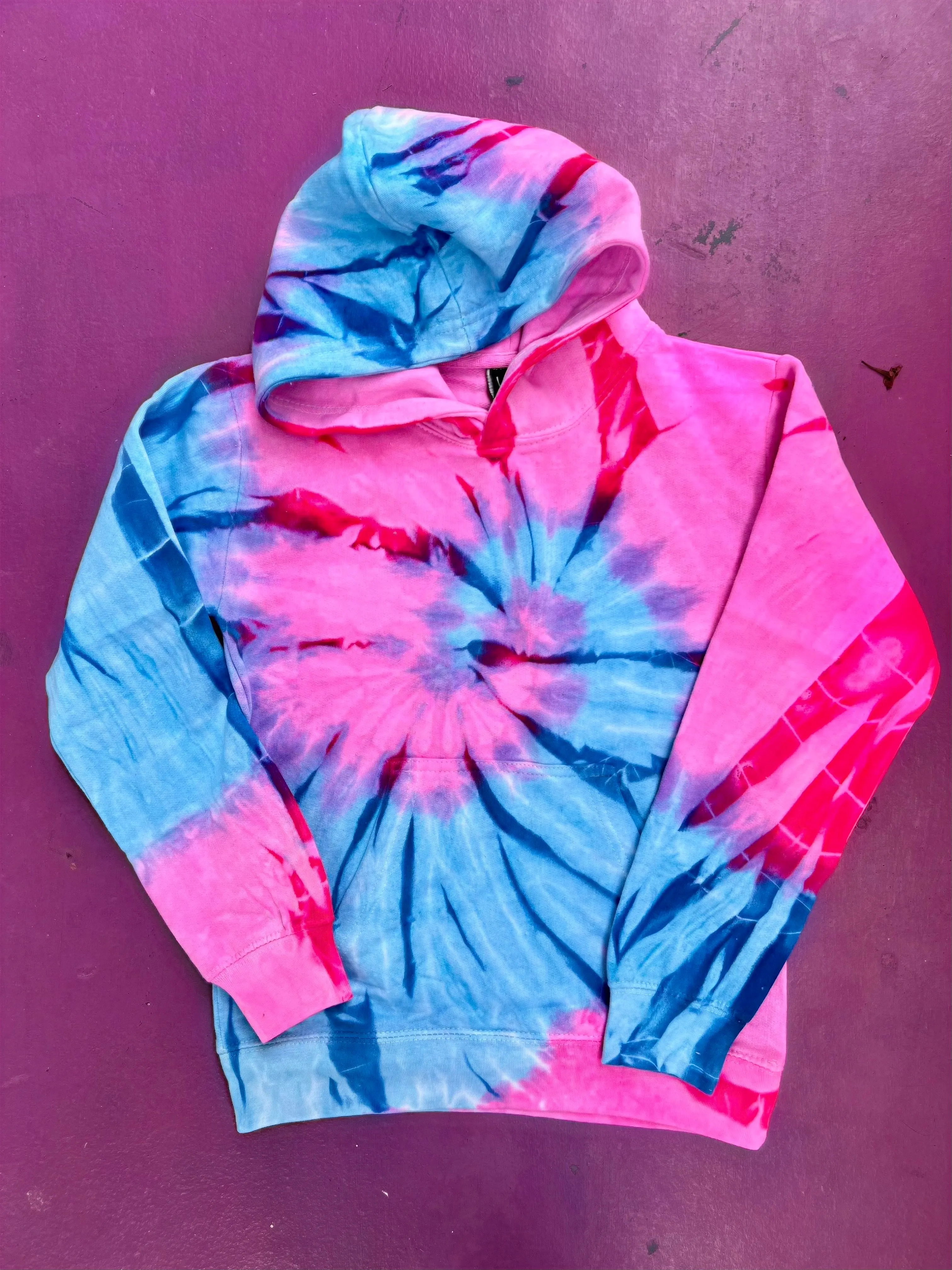 Spider Swirl Tie-Dye Hoodie - Youth