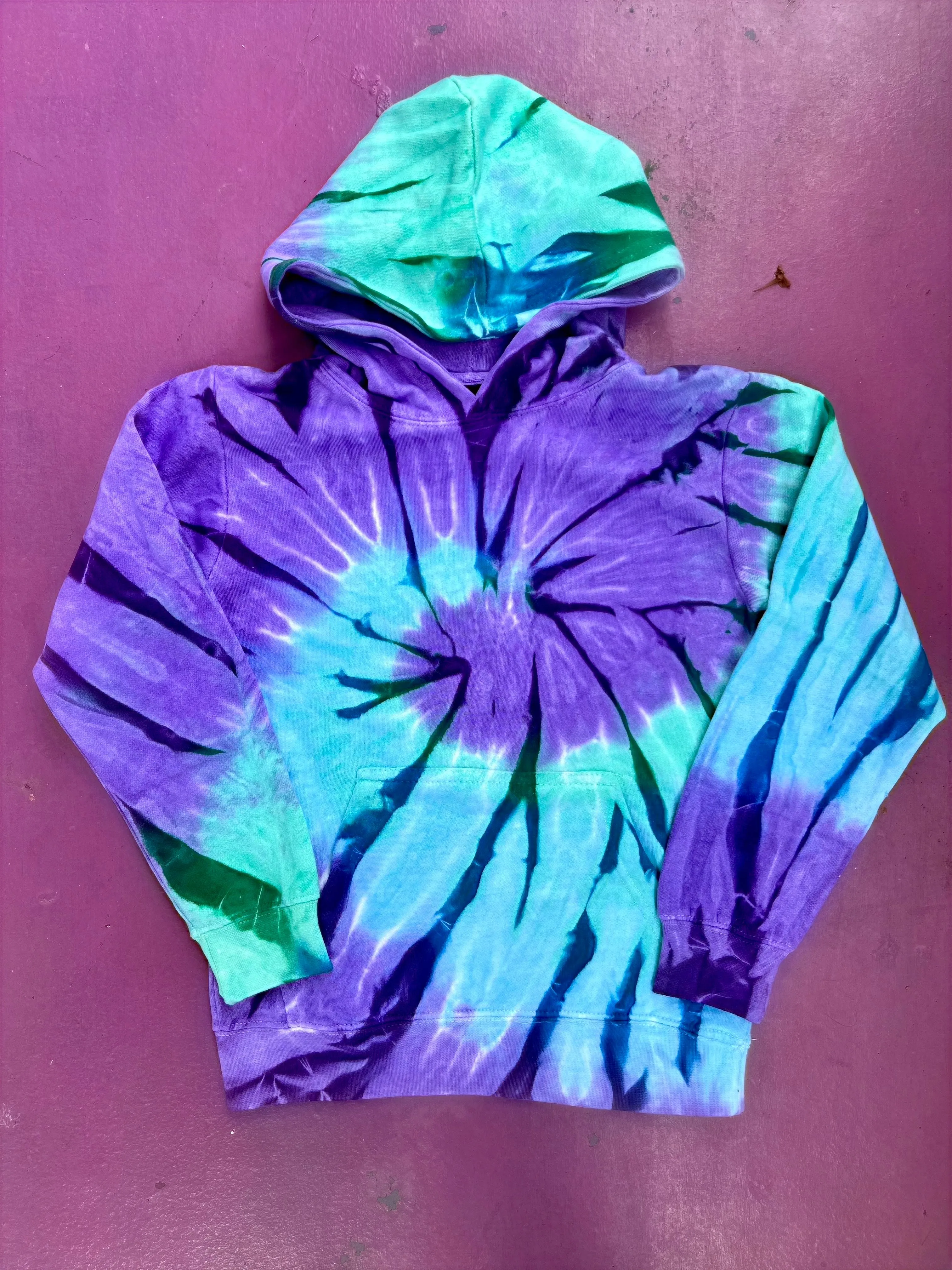 Spider Swirl Tie-Dye Hoodie - Youth