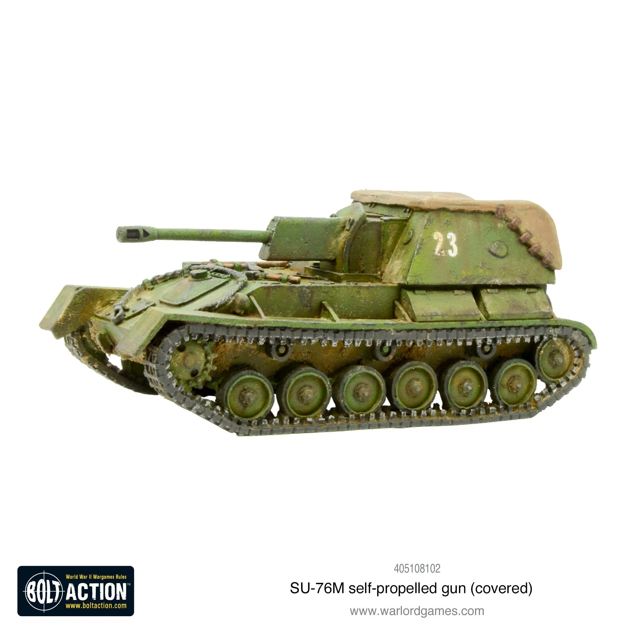 SU-76M self-propelled gun (covered)