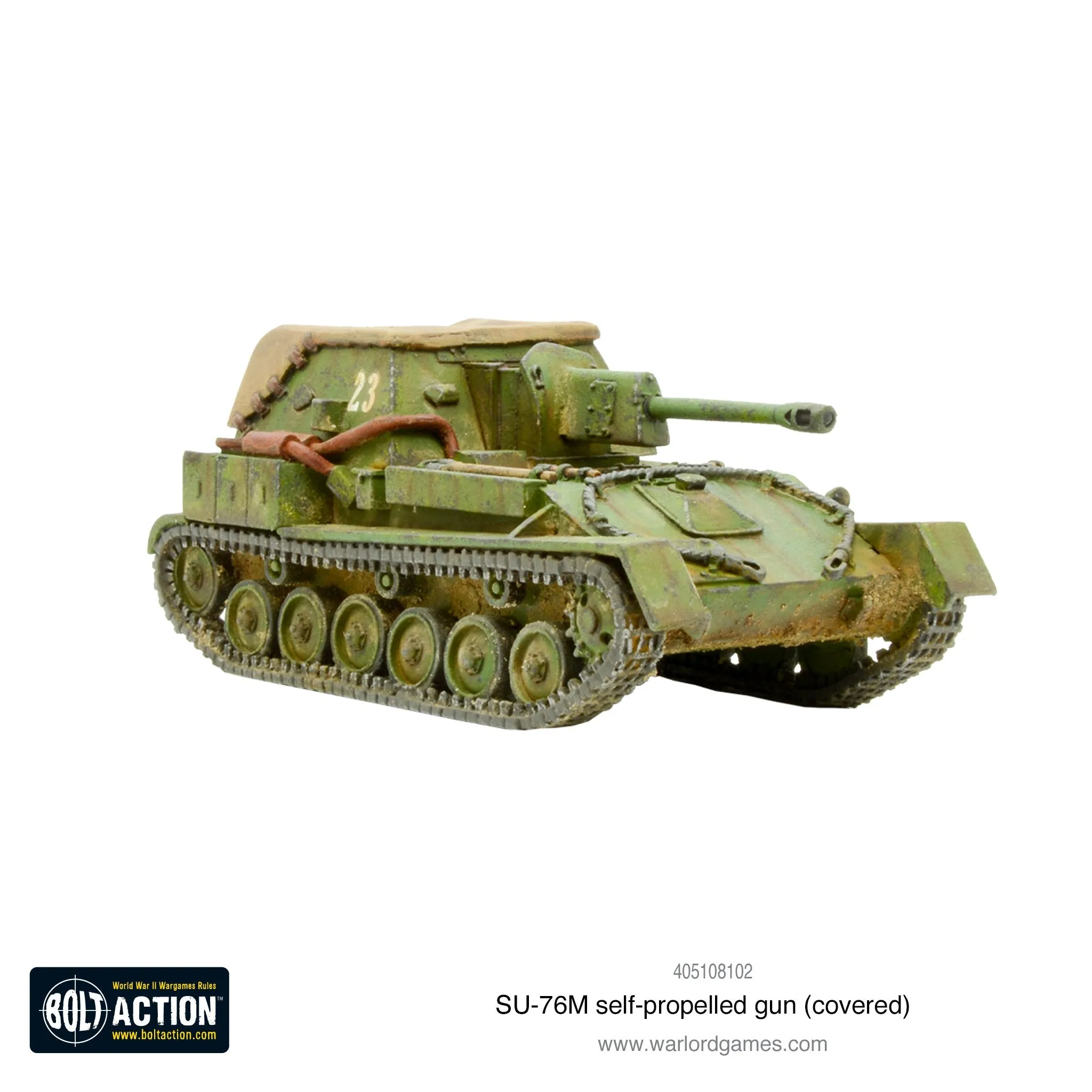 SU-76M self-propelled gun (covered)