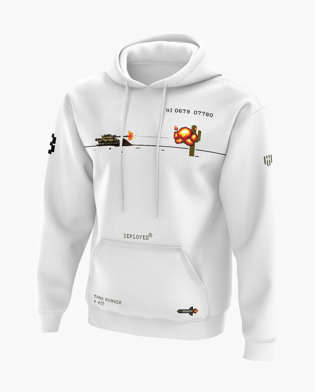 Tank Runner 8-bit Snow Soft Premium Hoodie