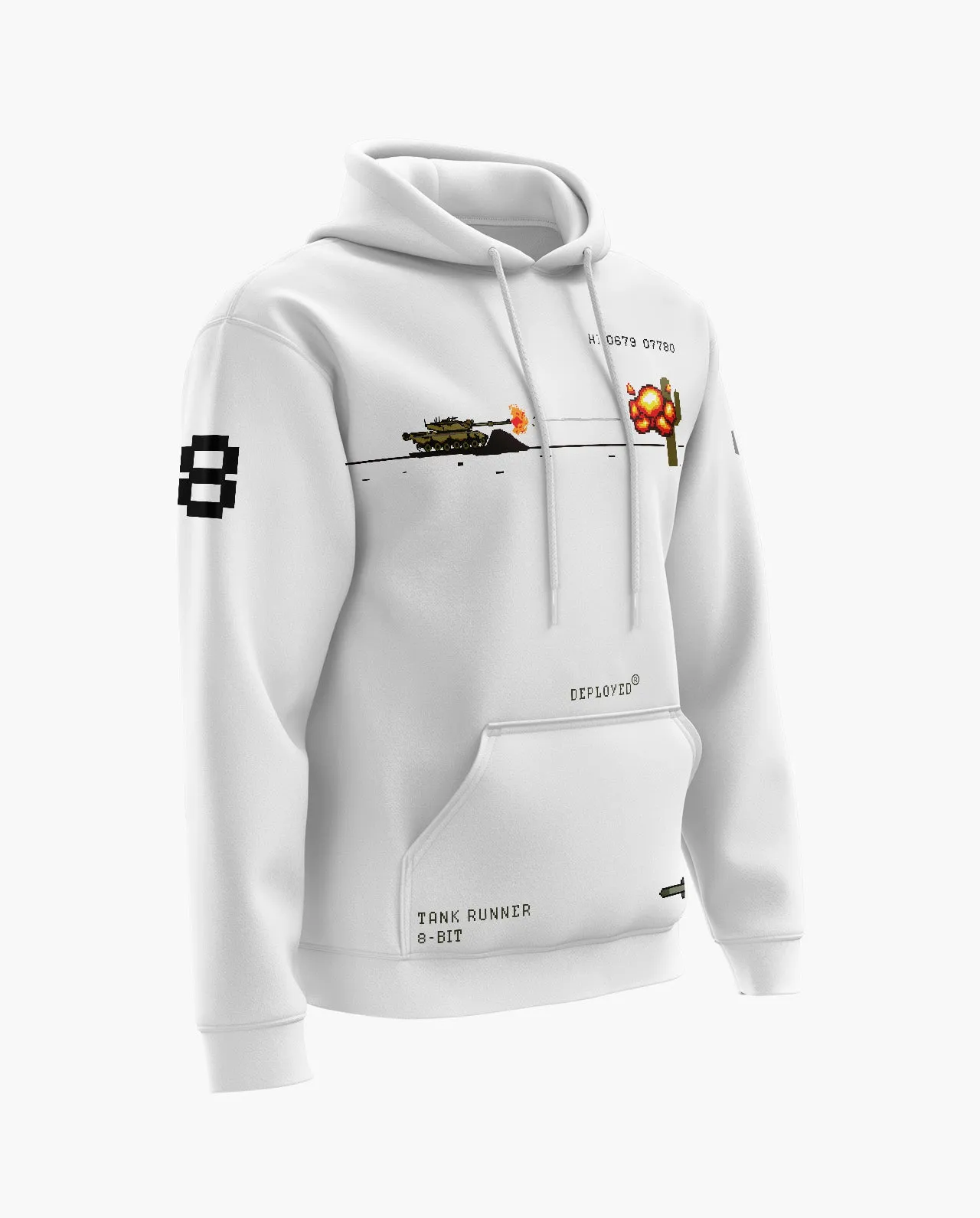 Tank Runner 8-bit Snow Soft Premium Hoodie