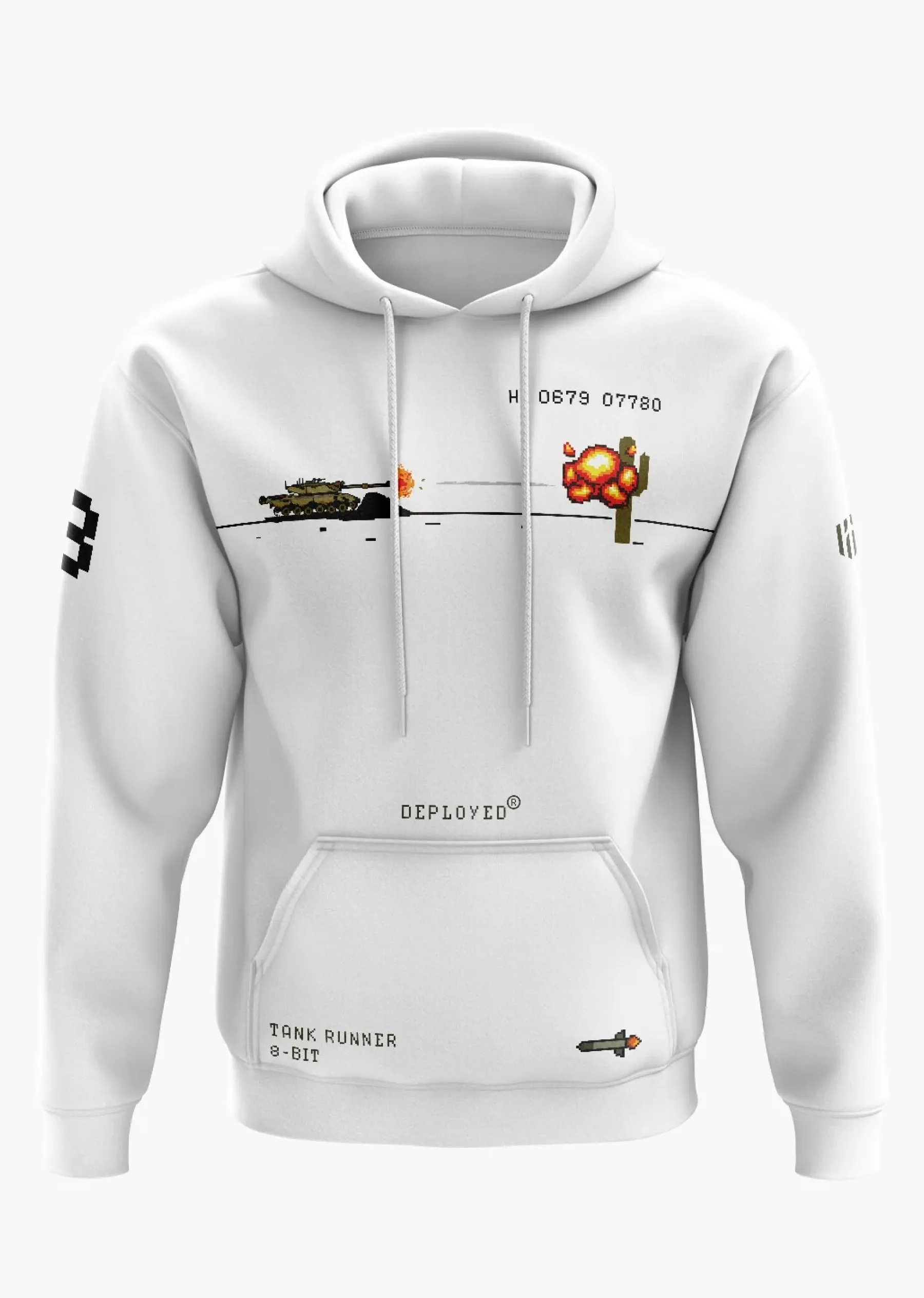 Tank Runner 8-bit Snow Soft Premium Hoodie