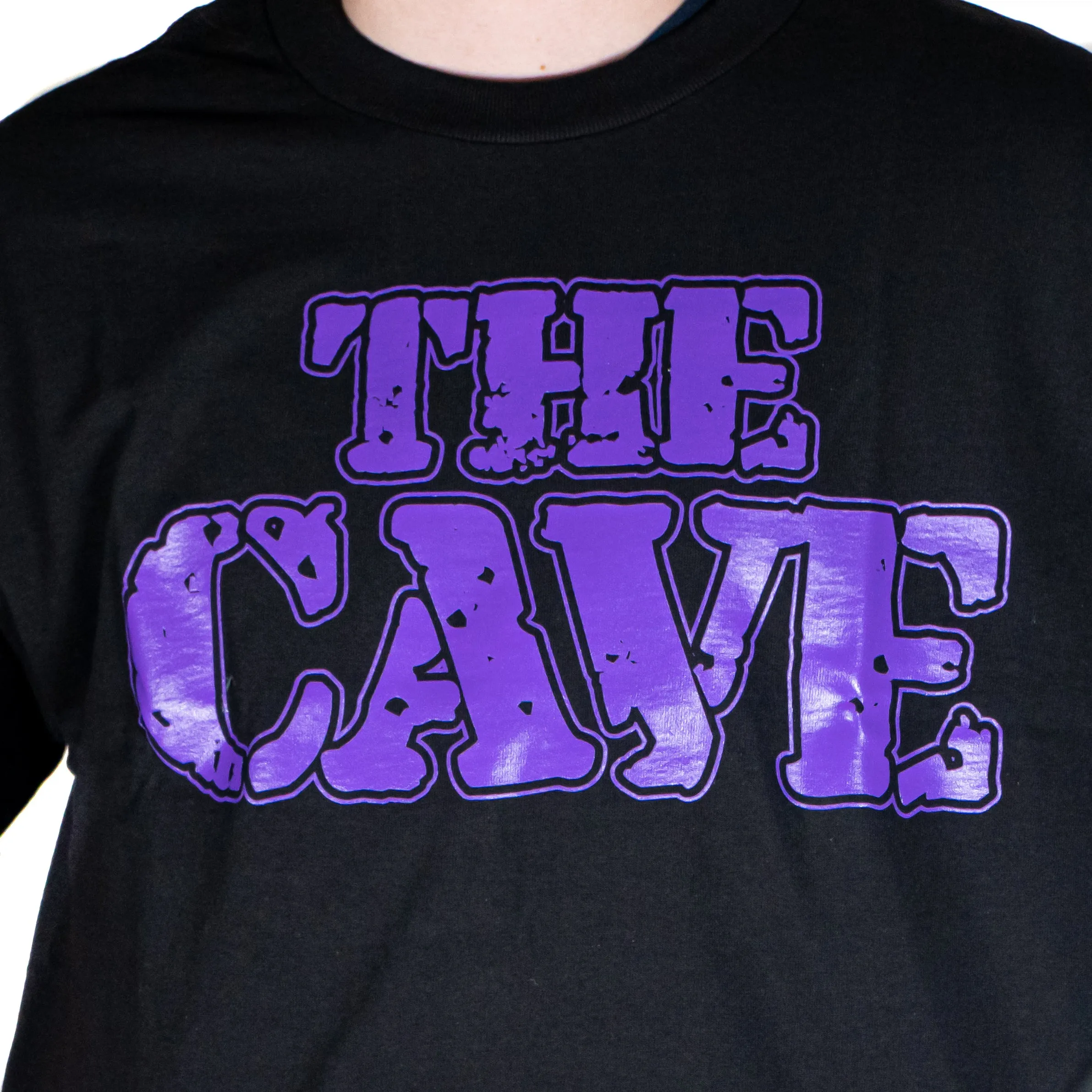 The Cave - T-Shirt - Classic Logo - Black & Purple - XL