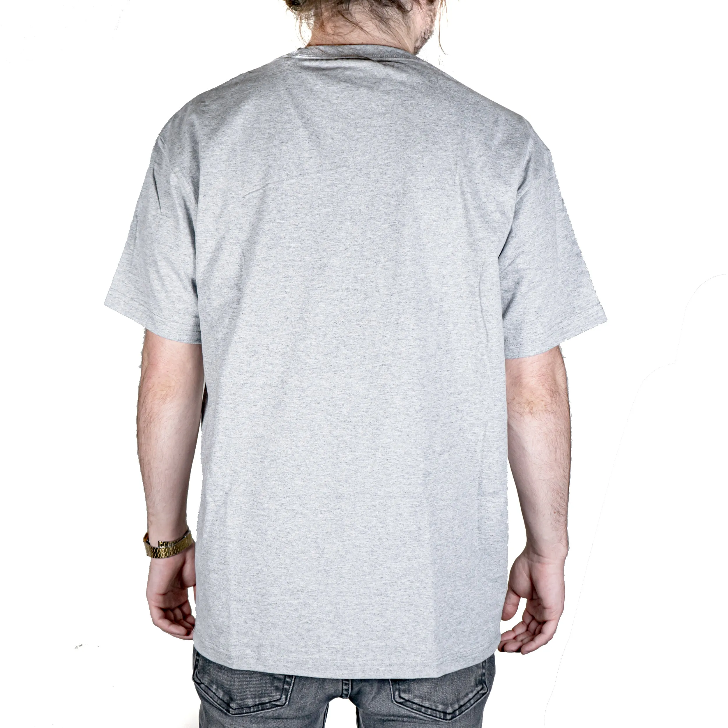 The Cave - T-Shirt - Classic Logo - Heather Grey & Black - 4XL