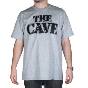 The Cave - T-Shirt - Classic Logo - Heather Grey & Black - 4XL