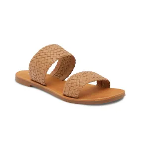 Tora Slide in Tan Leather