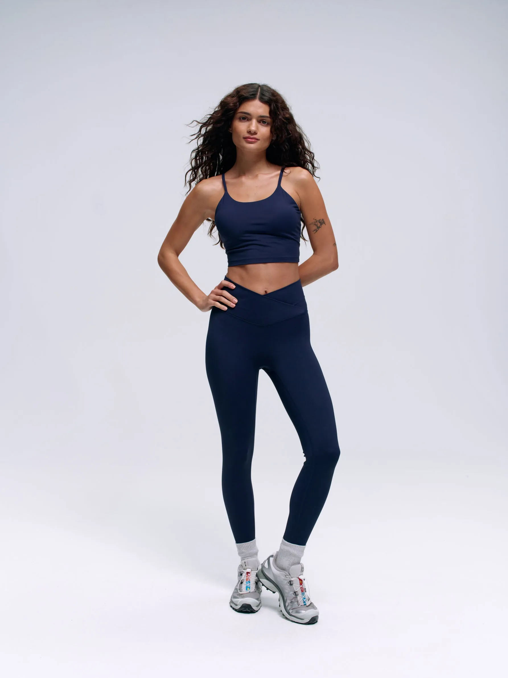 Ultimate Wrap Over Leggings - Navy Blue