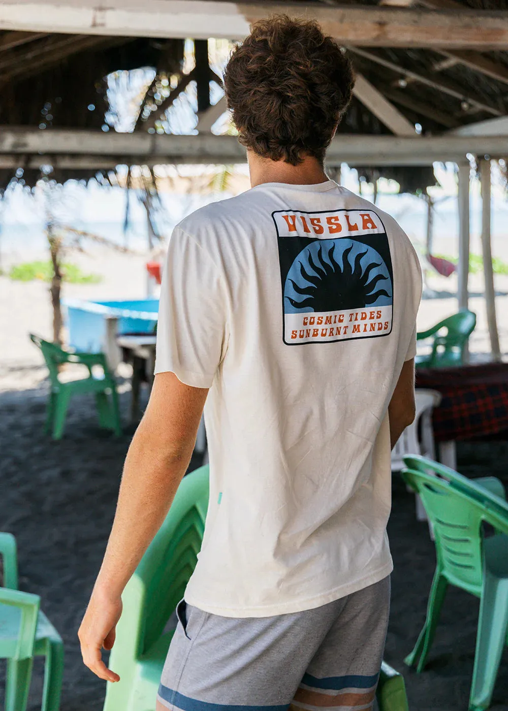 Vissla COSMIC TIDES ORGANIC TEE - BONE